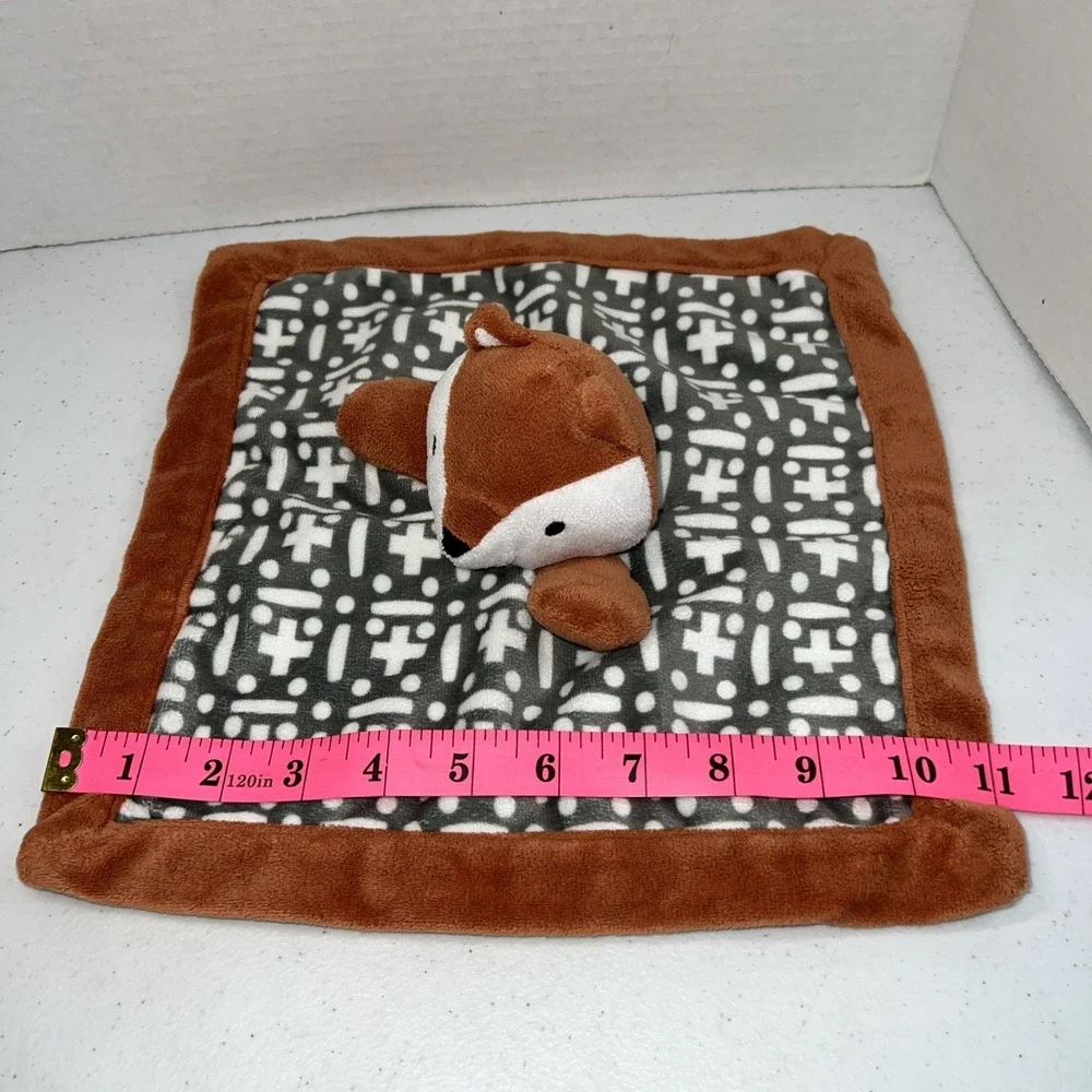 Levtex Baby Fox Lovey Security Blanket Plush Geometric Pattern Toy 11